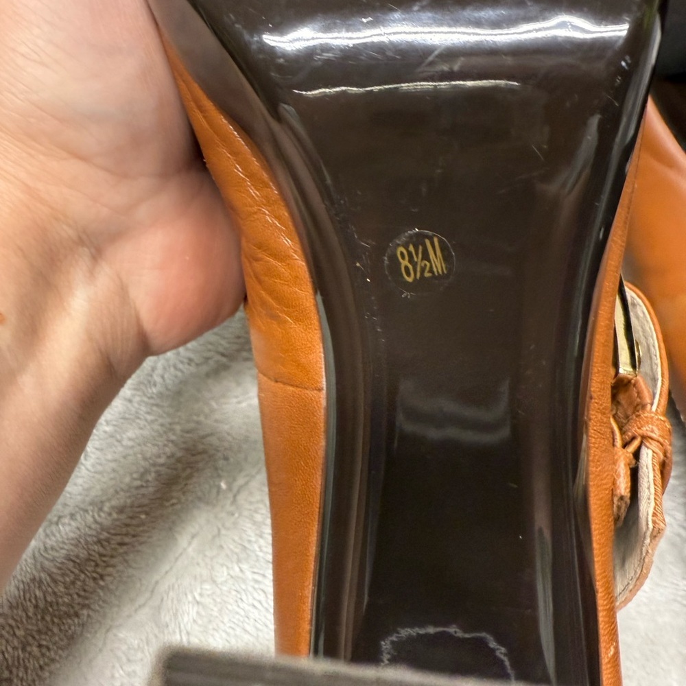 Michael Kors Tan Peep Toe Ankle Booties - Picture 11 of 16